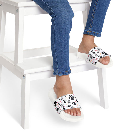 Paw Print Youth Sandals - Cute Animal Flip Flops for Kids, Perfect for Summer, Beach Days, Pet Lovers, Playtime, Gift Idea