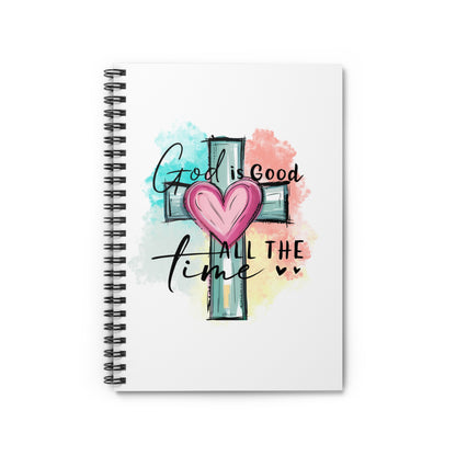 Inspirational Spiral Notebook - "God is Good, All the Time" - Perfect for Journaling  Faith-based Gifts