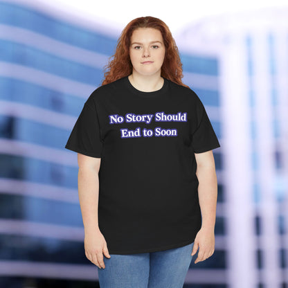 “No One’s Story Should End Too Soon” Personalized Memorial Ribbon & Wings Tee | In Memory Of Shirt | Gone Too Soon Awareness Gift